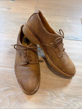 Roots Brown Leather Lace-Up Shoes